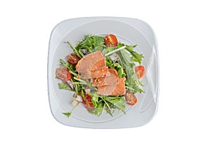 Spicy Salmon Salad on plate