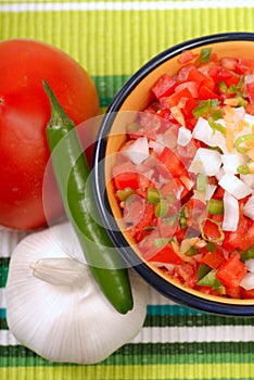 Spicy salsa with variety of ingredients