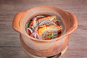 Spicy seafood soup