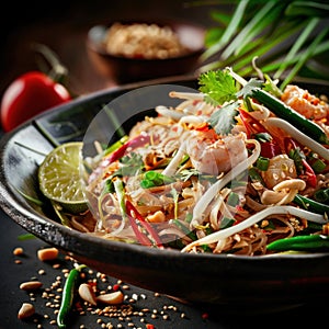 Spicy Shrimp Pad Thai Noodle Feast
