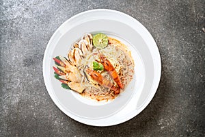 spicy shrimps spaghetti pasta (Tom Yum Goong