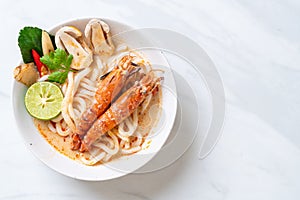 spicy shrimps udon ramen noodle (Tom Yum Goong