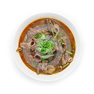 Spicy Soup Offal and Pork Salad with ingredient