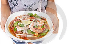 Spicy and Sour Shrimp Salad,Thai Food