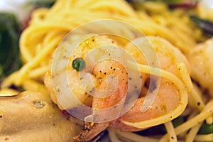 Spicy Spaghetti Shrimp