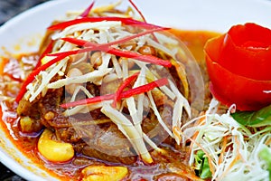 Spicy thai food