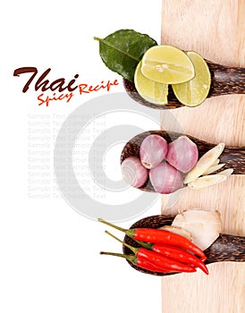 Spicy Thai food ingredients