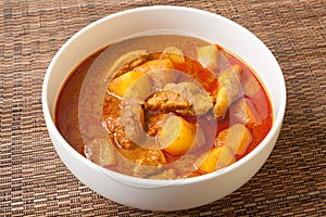 Spicy Thai red chicken curry