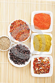 Spicy triangle above view