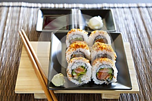 Spicy tuna roll sushi