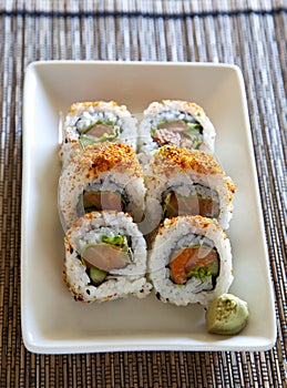 Spicy tuna roll sushi