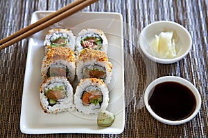 Spicy tuna roll sushi