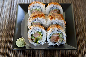 Spicy tuna roll sushi