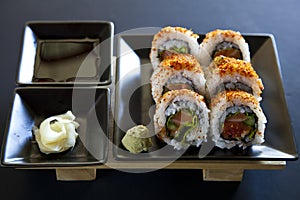 Spicy tuna roll sushi