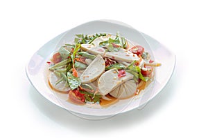 Spicy Vietnamese Pork Sausage Salad Yum Moo Yor