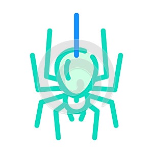 spider fear color icon vector illustration
