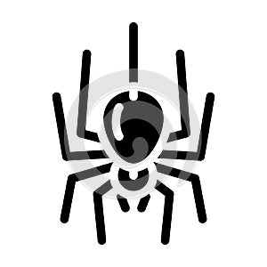 spider fear glyph icon vector illustration