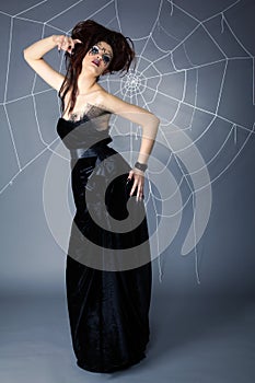 Spider girl and web