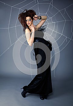 Spider girl and web