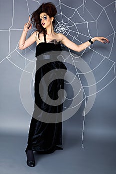 Spider girl and web