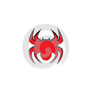 spider illustration logo vector template-vector