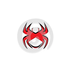 spider illustration logo vector template-vector