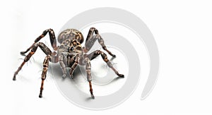 Spider on isolated white background