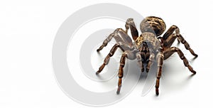 Spider on isolated white background