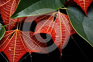 spider mites on a web-covered leaf