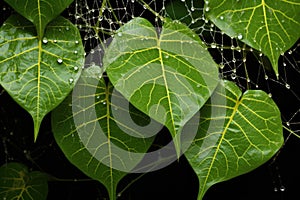 spider mites on a web-covered leaf