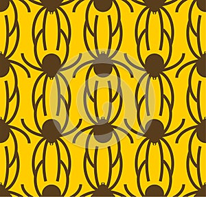 Spider pattern seamless. Arthropod animal background. vector texture