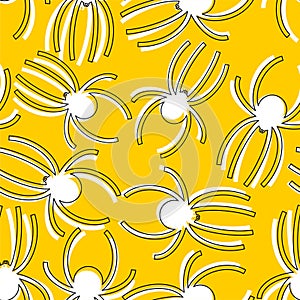 Spider pattern seamless. Arthropod animal background. vector texture