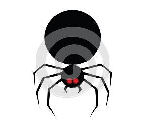 Spider red eyes silhouette design