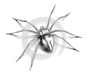 Spider - silver metallic. Black Widow