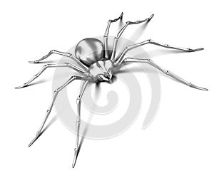 Spider - silver metallic. Black Widow