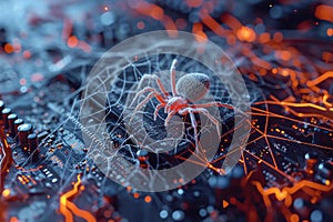 Spider spins its web on the Central Computer Processor