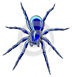 Spider steed crossbow scary vector illustration art