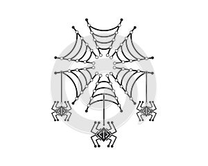 spider technology logo vector icon illustration