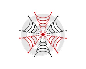 spider technology logo vector icon illustration