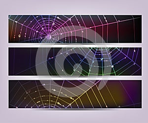 Spider web banners