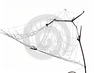 Spider web on a branch
