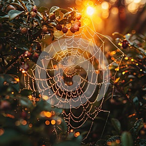 Spider Web Found in Forest