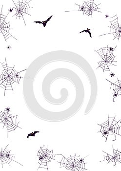 Spider Web Halloween Background. Vector poster with place for your text