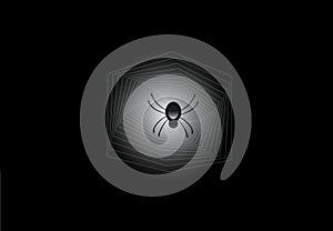 Spider web Halloween concept black vector image
