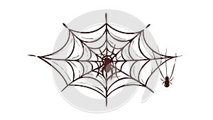 Spider Web Halloween Decoration Vector Icon, vector design Generative AI