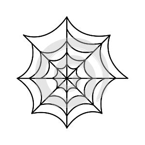 Spider web. Halloween hand drawn cobweb