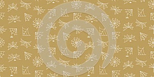 Spider Web Halloween Trap. Cobweb Seamless Pattern