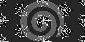Spider Web Halloween Trap. Cobweb Seamless Pattern