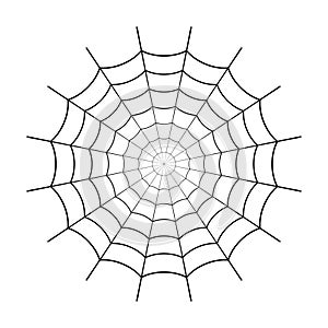 Spider web. Icon spiderweb. Cobweb cartoon. Graphic black net isolated on white background. Silhouette line spider web. Clip spide