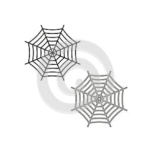 Spider web icon. Vector illustration. Eps 10.